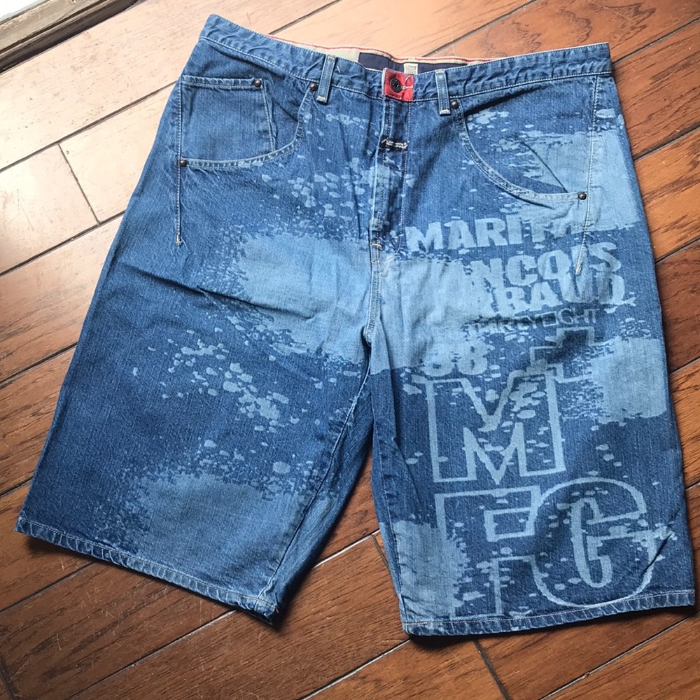 Men's Blue Denim Shorts